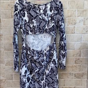 Snake skin mini dress